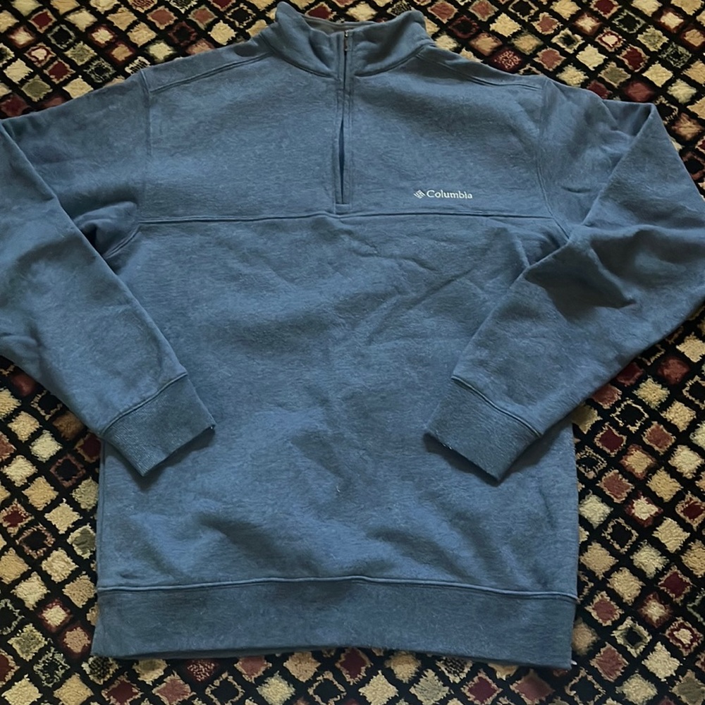 Columbia Men’s 1/4 Fleece Navy Zip Up Crewneck